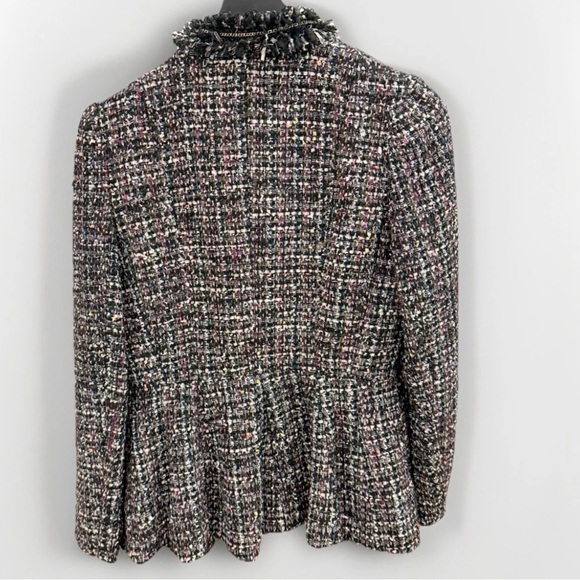 McGinn for Nordstrom Black MultiColored Tweed Fringe Chain Trim Blazer
Size 10 - Picture 5 of 8